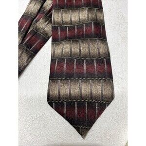 Mosaic Black and Gray Men's 100% Silk Hand made Neck Tie 60”x3.75”